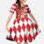 Monaco National Day Family Matching Off Shoulder Maxi Dress and Hawaiian Shirt Coat Of Arms Mix Red Carnation Pattern - Wonder Print Shop