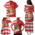 Monaco National Day Family Matching Puletasi and Hawaiian Shirt Coat Of Arms Mix Red Carnation Pattern - Wonder Print Shop