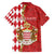 Monaco National Day Family Matching Puletasi and Hawaiian Shirt Coat Of Arms Mix Red Carnation Pattern - Wonder Print Shop