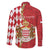 Monaco National Day Family Matching Puletasi and Hawaiian Shirt Coat Of Arms Mix Red Carnation Pattern - Wonder Print Shop