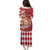 Monaco National Day Family Matching Puletasi and Hawaiian Shirt Coat Of Arms Mix Red Carnation Pattern - Wonder Print Shop