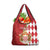 Monaco National Day Grocery Bag Coat Of Arms Mix Red Carnation Pattern