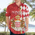 Monaco National Day Hawaiian Shirt Coat Of Arms Mix Red Carnation Pattern - Wonder Print Shop