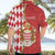 Monaco National Day Hawaiian Shirt Coat Of Arms Mix Red Carnation Pattern - Wonder Print Shop