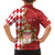 Monaco National Day Kid Hawaiian Shirt Coat Of Arms Mix Red Carnation Pattern - Wonder Print Shop