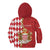 Monaco National Day Kid Hoodie Coat Of Arms Mix Red Carnation Pattern - Wonder Print Shop