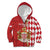 Monaco National Day Kid Hoodie Coat Of Arms Mix Red Carnation Pattern - Wonder Print Shop