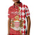 Monaco National Day Kid Polo Shirt Coat Of Arms Mix Red Carnation Pattern - Wonder Print Shop