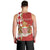 Monaco National Day Men Tank Top Coat Of Arms Mix Red Carnation Pattern - Wonder Print Shop