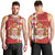 Monaco National Day Men Tank Top Coat Of Arms Mix Red Carnation Pattern - Wonder Print Shop