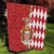 Monaco National Day Quilt Coat Of Arms Mix Red Carnation Pattern - Wonder Print Shop