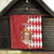 Monaco National Day Quilt Coat Of Arms Mix Red Carnation Pattern - Wonder Print Shop