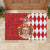 Monaco National Day Rubber Doormat Coat Of Arms Mix Red Carnation Pattern - Wonder Print Shop