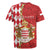 Monaco National Day Rugby Jersey Coat Of Arms Mix Red Carnation Pattern - Wonder Print Shop