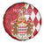 Monaco National Day Spare Tire Cover Coat Of Arms Mix Red Carnation Pattern - Wonder Print Shop