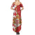 Monaco National Day Summer Maxi Dress Coat Of Arms Mix Red Carnation Pattern - Wonder Print Shop