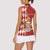 Monaco National Day Women Sleeveless Polo Shirt Coat Of Arms Mix Red Carnation Pattern - Wonder Print Shop