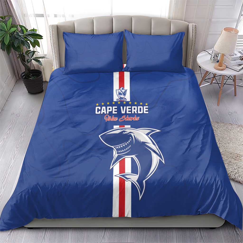 Cape Verde Football Bedding Set Go Champions Blue Sharks - Wonder Print Shop
