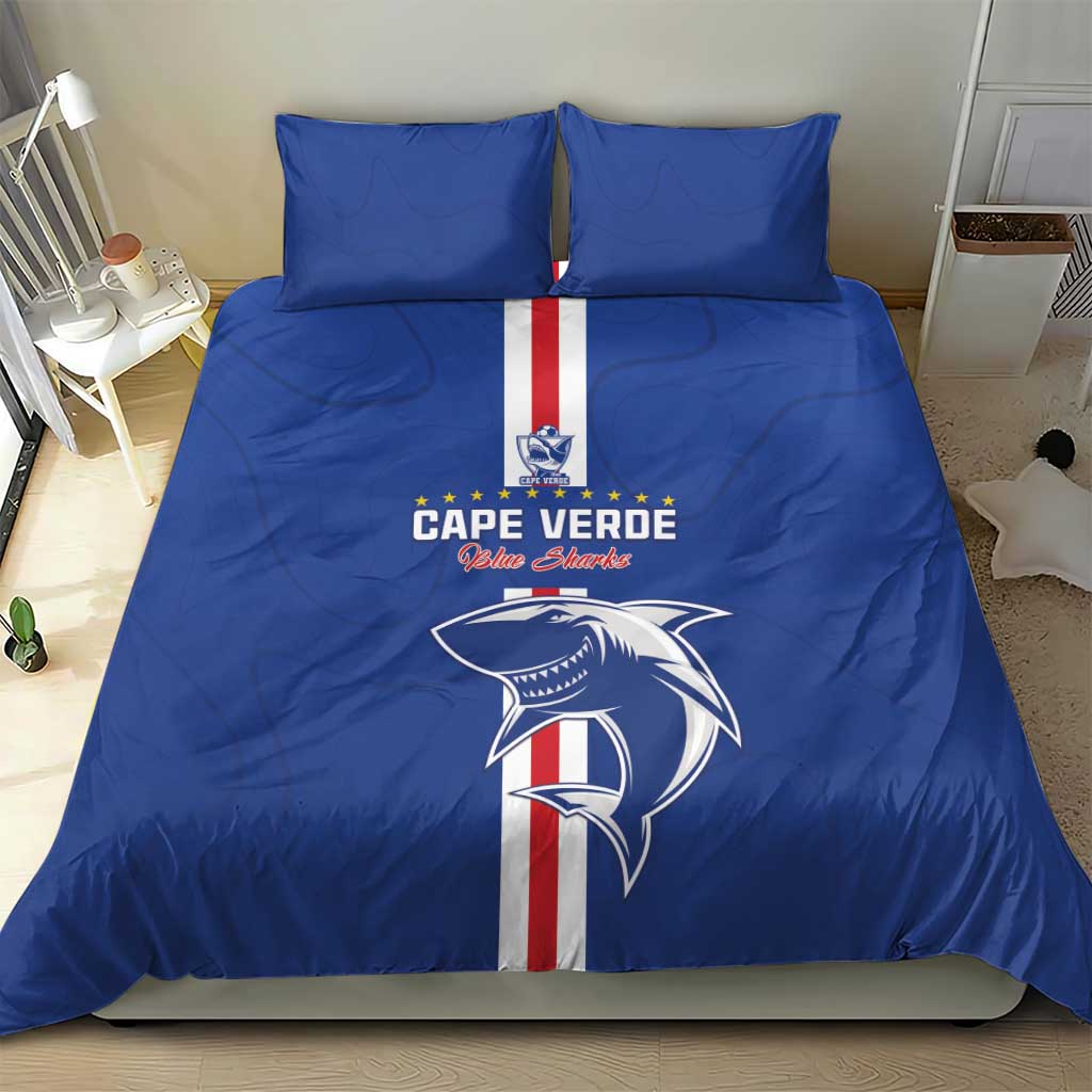 Cape Verde Football Bedding Set Go Champions Blue Sharks - Wonder Print Shop
