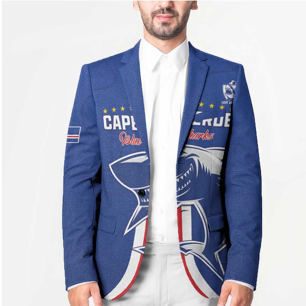 Custom Cape Verde Football Blazer Go Champions Blue Sharks - Wonder Print Shop