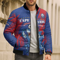 Custom Cape Verde Football Bomber Puffer Jacket One Team One Victory - Wonder Print Shop