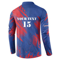 Custom Cape Verde Football Button Sweatshirt One Team One Victory - Wonder Print Shop