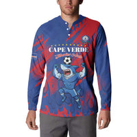 Custom Cape Verde Football Button Sweatshirt One Team One Victory - Wonder Print Shop