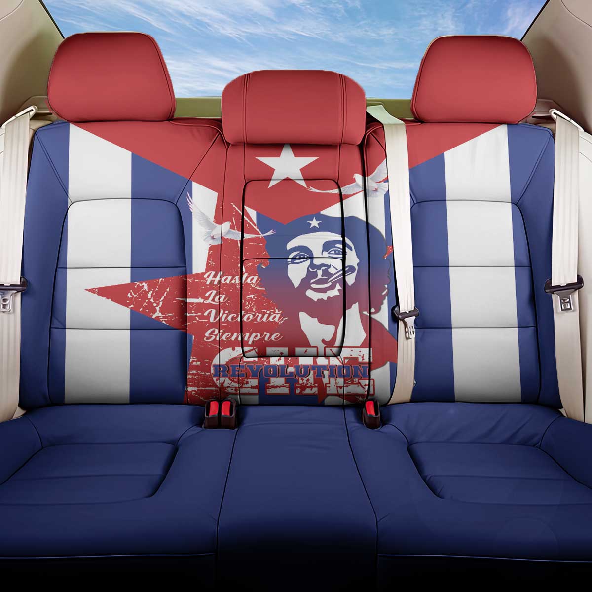 Cuba Liberation Day Back Car Seat Cover Che Guevara Revolution - Wonder Print Shop