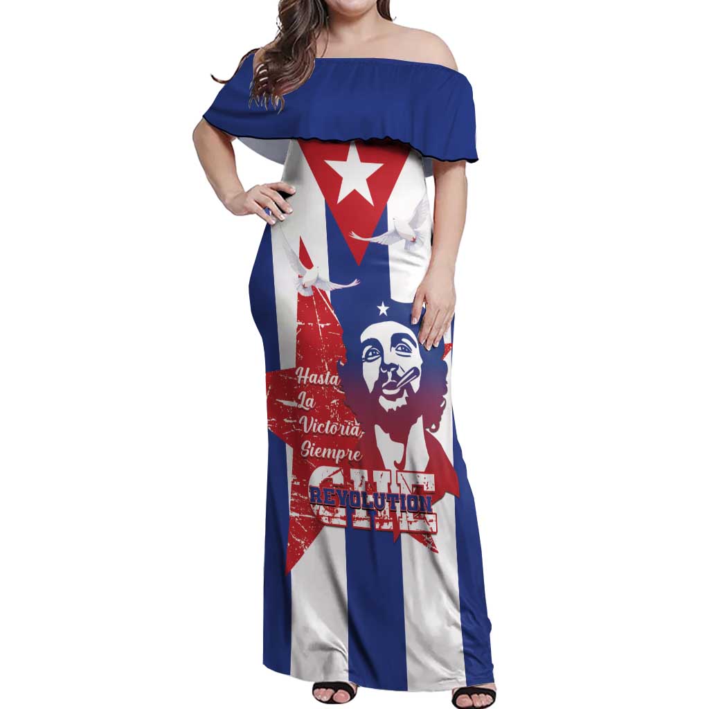 Cuba Liberation Day Off Shoulder Maxi Dress Che Guevara Revolution - Wonder Print Shop