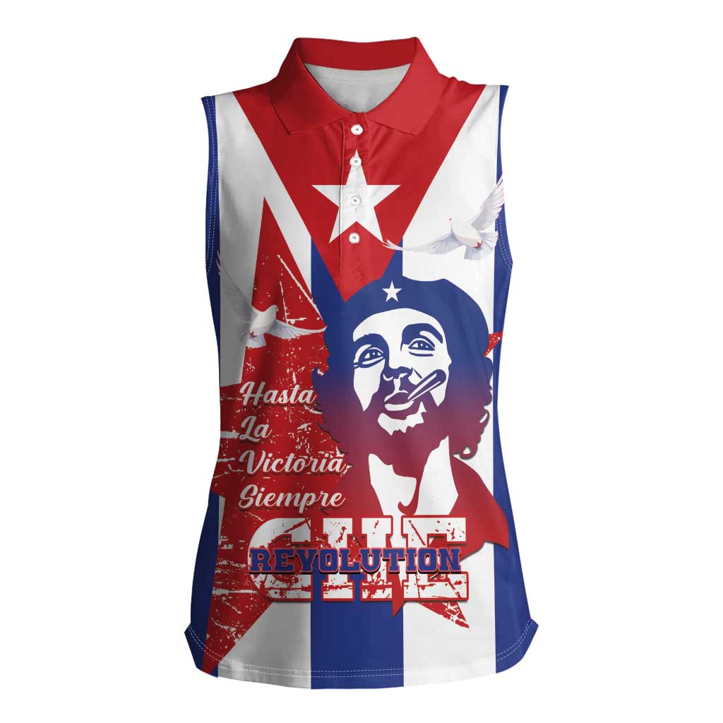 Cuba Liberation Day Women Sleeveless Polo Shirt Che Guevara Revolution - Wonder Print Shop