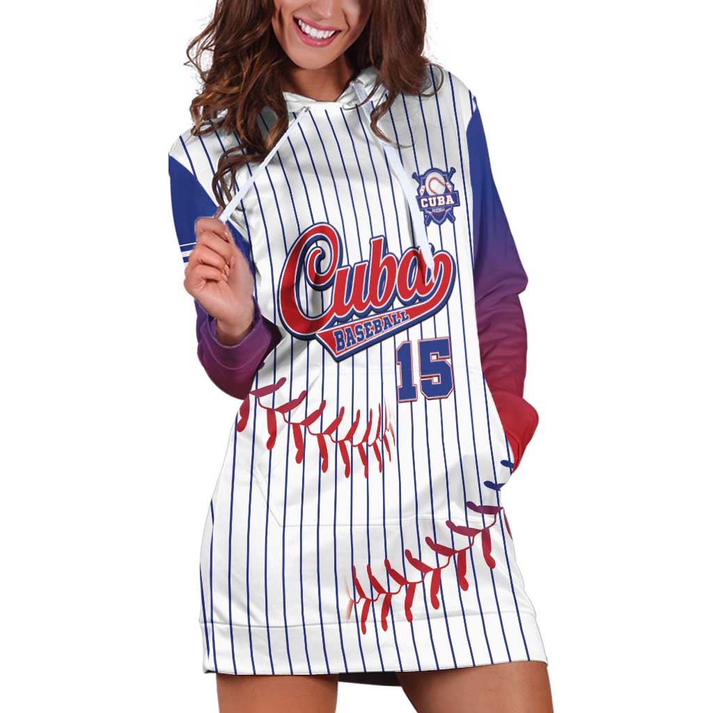 Custom Cuba Baseball Hoodie Dress Sporty Style - Wonder Print Shop