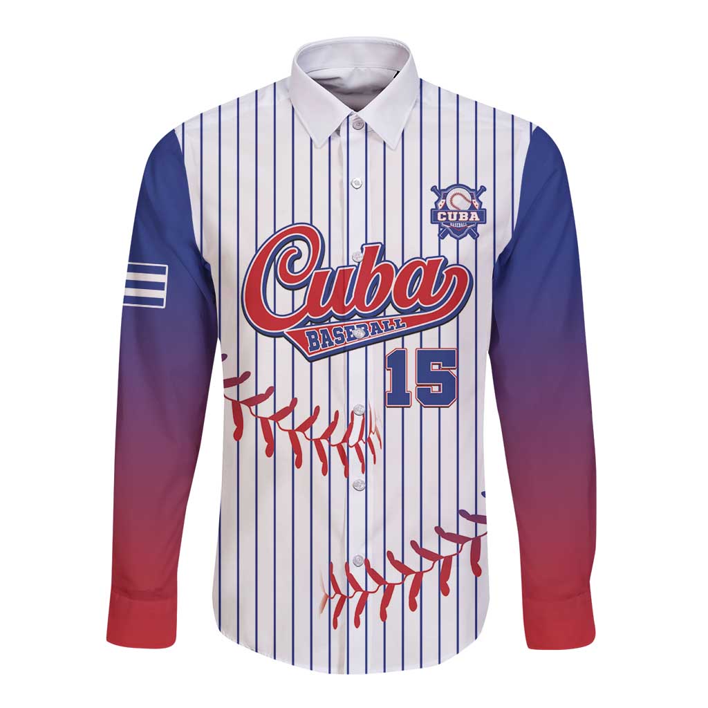 Custom Cuba Baseball Long Sleeve Button Shirt Sporty Style - Wonder Print Shop