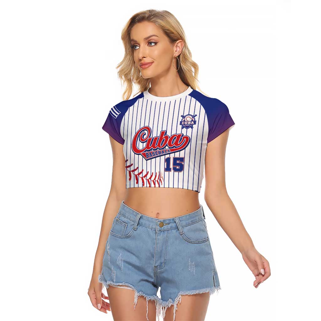 Custom Cuba Baseball Raglan Cropped T Shirt Sporty Style - Wonder Print Shop