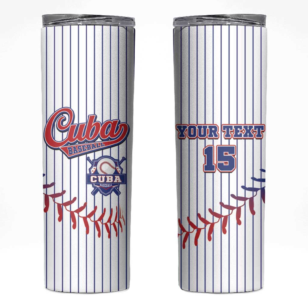 Custom Cuba Baseball Skinny Tumbler Sporty Style - Wonder Print Shop