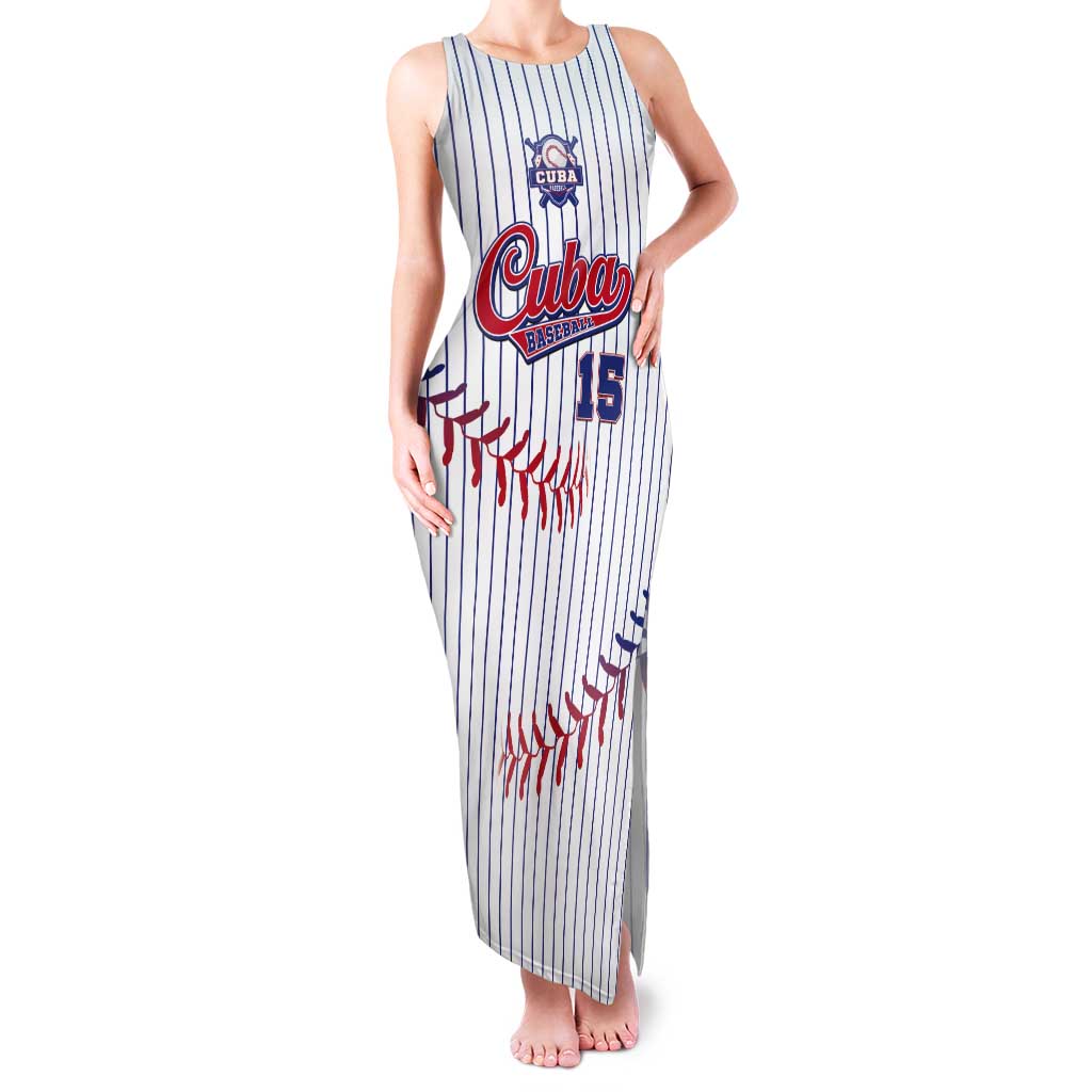 Custom Cuba Baseball Tank Maxi Dress Sporty Style - Wonder Print Shop