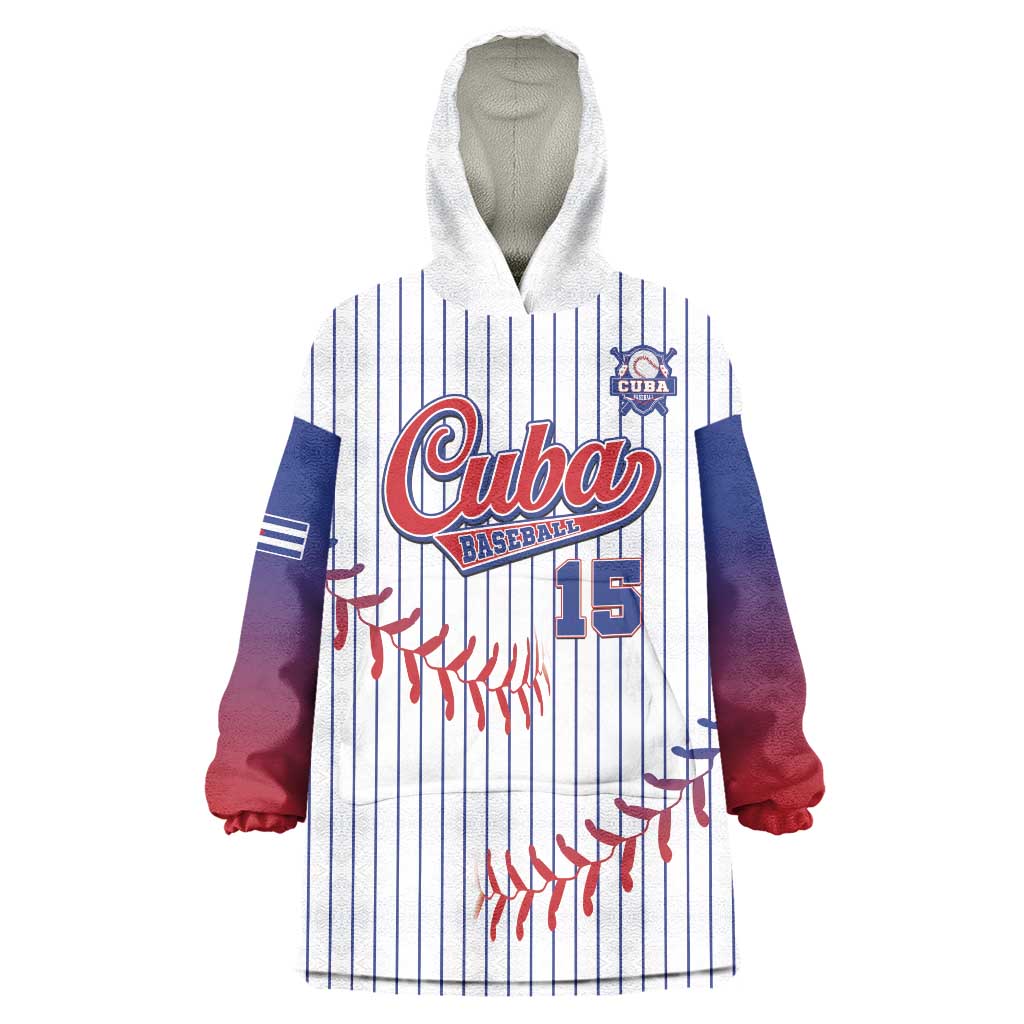 Custom Cuba Baseball Wearable Blanket Hoodie Sporty Style