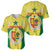 Personalised Senegal Baseball Jersey Coat Of Arms Mix African Pattern - Wonder Print Shop