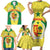 Personalised Senegal Family Matching Short Sleeve Bodycon Dress and Hawaiian Shirt Coat Of Arms Mix African Pattern - Wonder Print Shop