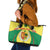 Personalised Senegal Leather Tote Bag Coat Of Arms Mix African Pattern - Wonder Print Shop