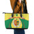 Personalised Senegal Leather Tote Bag Coat Of Arms Mix African Pattern - Wonder Print Shop