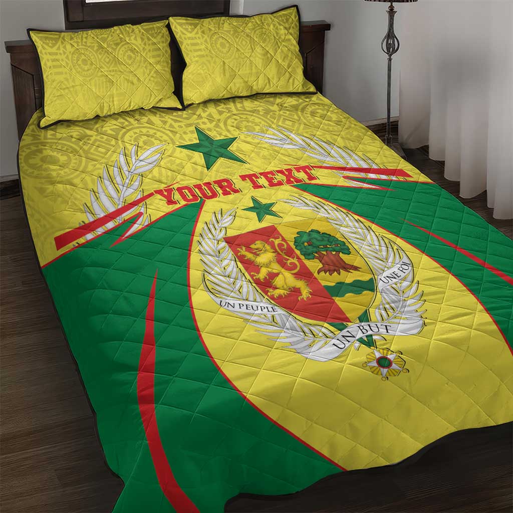 Personalised Senegal Quilt Bed Set Coat Of Arms Mix African Pattern - Wonder Print Shop