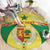 Personalised Senegal Round Carpet Coat Of Arms Mix African Pattern