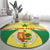 Personalised Senegal Round Carpet Coat Of Arms Mix African Pattern