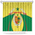 Personalised Senegal Shower Curtain Coat Of Arms Mix African Pattern