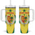 Personalised Senegal Tumbler With Handle Coat Of Arms Mix African Pattern - Wonder Print Shop