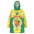 Personalised Senegal Wearable Blanket Hoodie Coat Of Arms Mix African Pattern