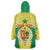 Personalised Senegal Wearable Blanket Hoodie Coat Of Arms Mix African Pattern