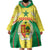 Personalised Senegal Wearable Blanket Hoodie Coat Of Arms Mix African Pattern