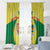 Personalised Senegal Window Curtain Coat Of Arms Mix African Pattern - Wonder Print Shop