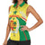 Personalised Senegal Women Sleeveless Polo Shirt Coat Of Arms Mix African Pattern - Wonder Print Shop